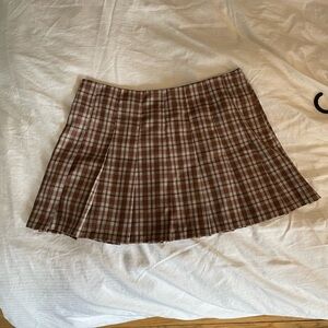 Plaid Brown Skirt